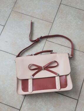 Ecosusi Two-Tone Pink and Rust Crossbody Satchel Computer Bag⁸